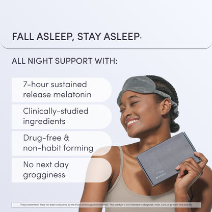 Sleep supplements with low dose melatonin to support insomnia. Contains vitamin B6, magnesium malate and ashwagandha to reduce sleeplessness from stress. 